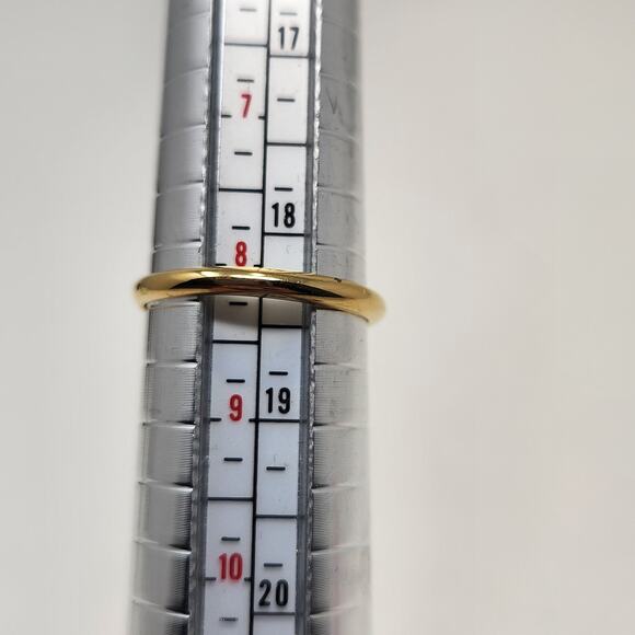 Rose Crystal Yellow Gold Tone Cocktail Fashion Ring Size 8 Floral Flower Jewelry - Picture 4 of 4